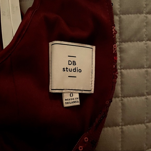 NWT David’s Bridal DB Studio High-Neck Sequin Mesh Gown with Keyhole - Picture 14 of 16